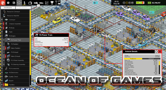 Production Line Car factory simulation v1.72 Free Download