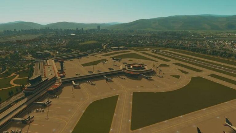 cities skylines creating airport terminal